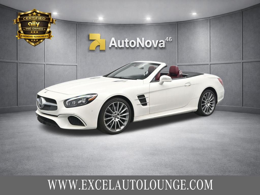 White 2018 Mercedes-Benz SL-Class Convertible Rear-Wheel Drive 9-Speed Automatic