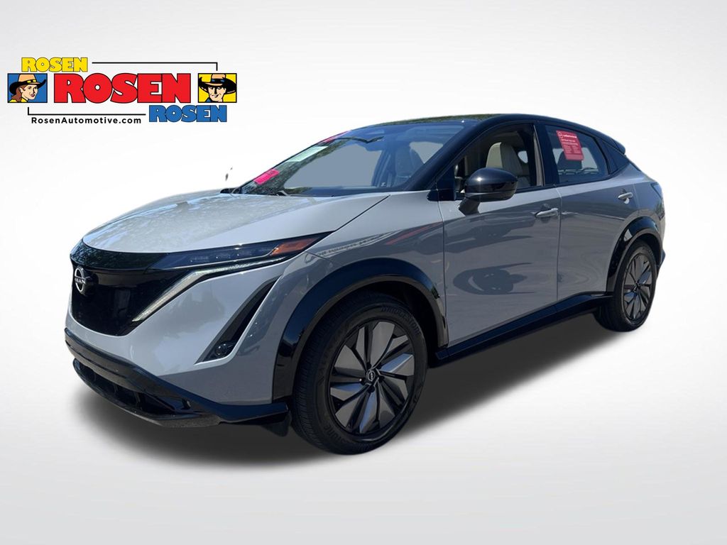 Boulder Gray Pearl/Black Diamond Pearl 2024 Nissan Ariya SUV / Crossover All-Wheel Drive Continuously Variable Transmission