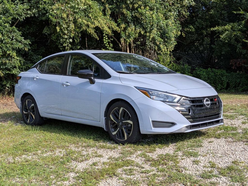 Pearl 2024 Nissan Versa Sedan Front-Wheel Drive Continuously Variable Transmission