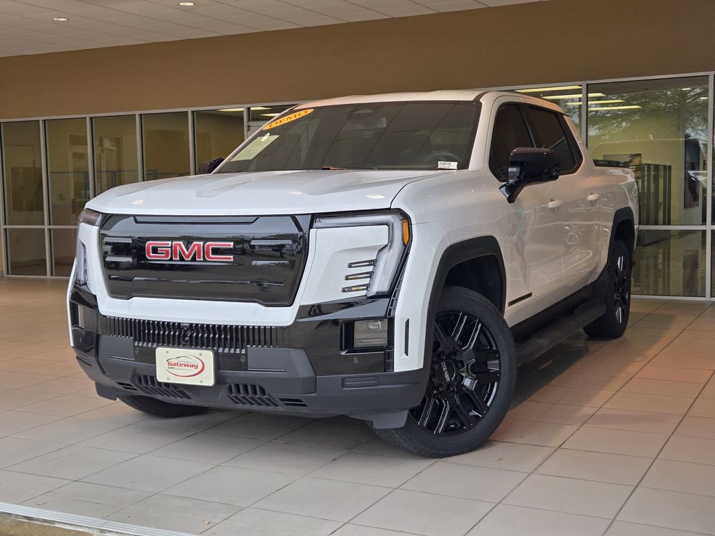Summit White 2026 GMC Sierra EV Elevation Crew Cab (Standard Range) e4WD Pickup Truck All-Wheel Drive 1-Speed Automatic