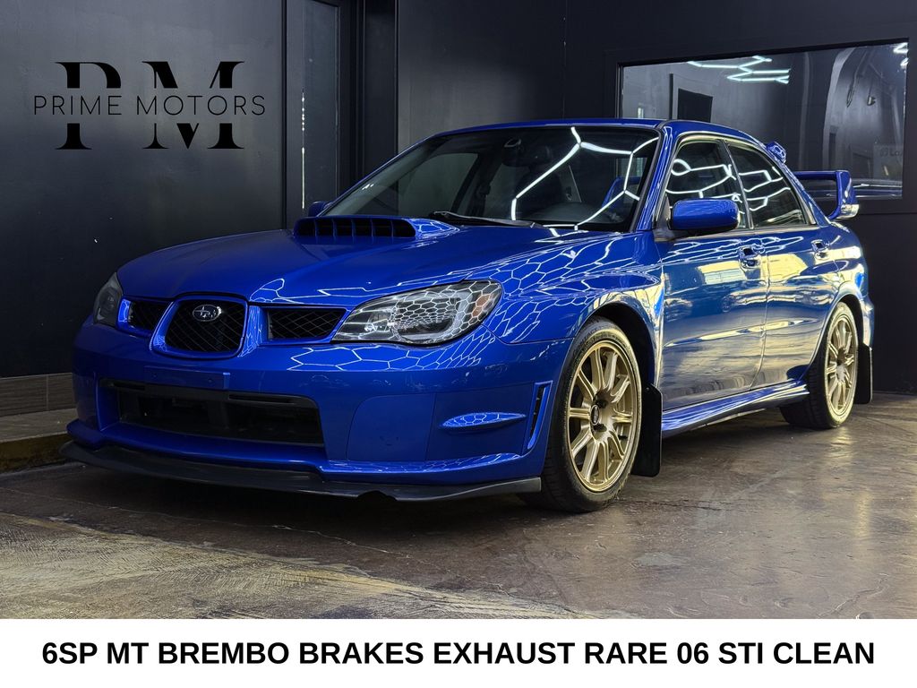 Blue 2006 Subaru Impreza WRX STI Sedan All-Wheel Drive 6-Speed Manual