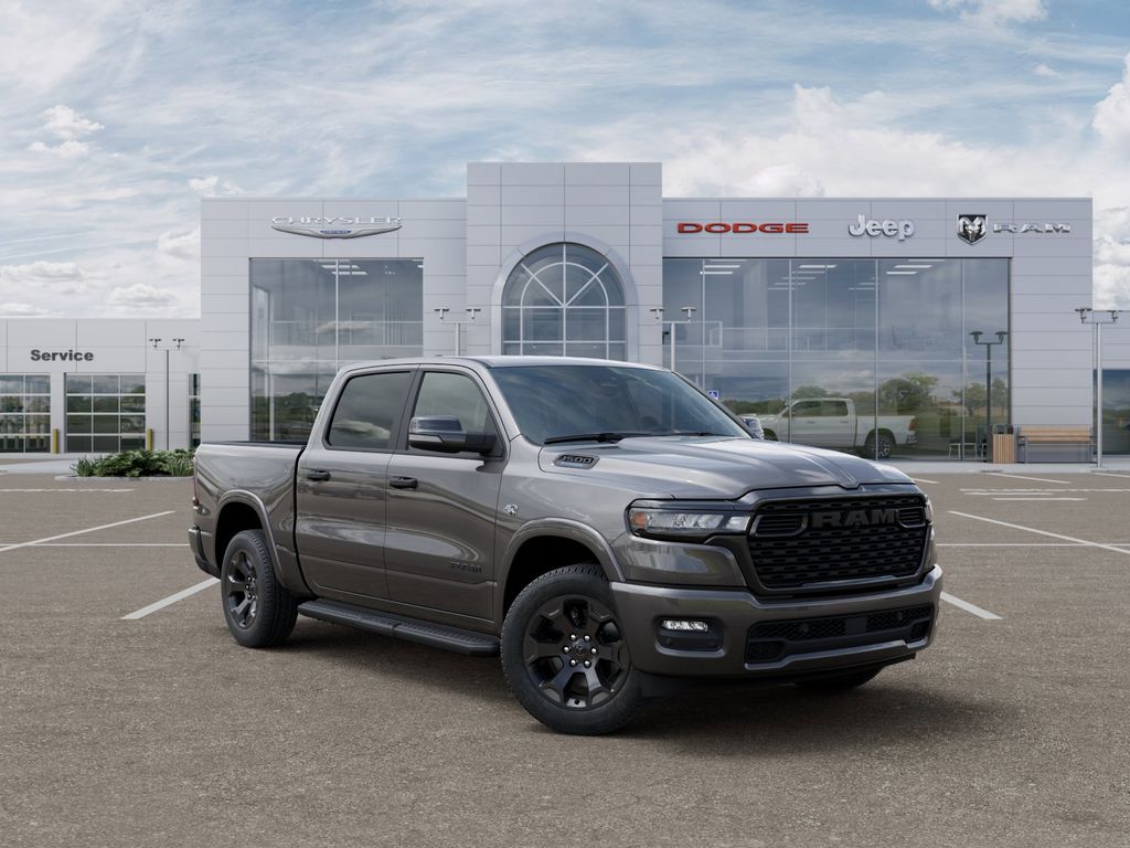 Gray (Granite Crystal Metallic Clearcoat) 2026 RAM 1500 Big Horn Crew Cab 4WD Pickup Truck Four-Wheel Drive 8-Speed Automatic