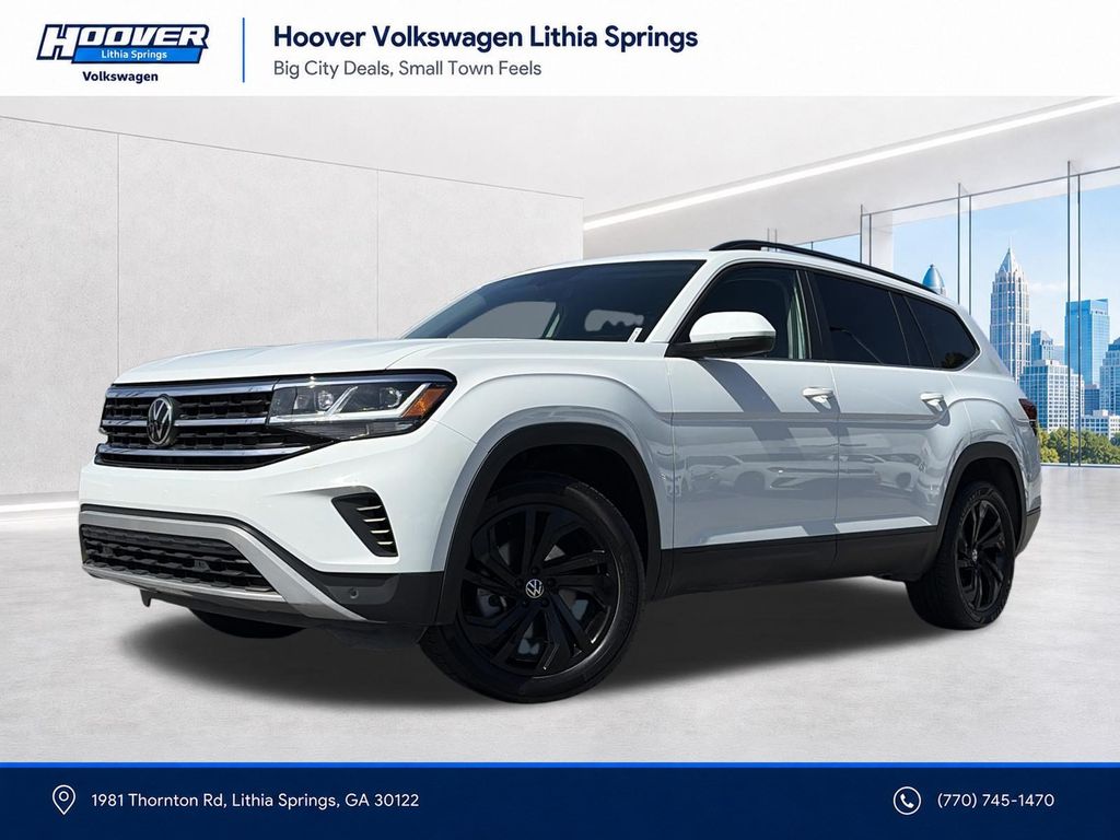 Pure White 2023 Volkswagen Atlas 8-Speed Automatic