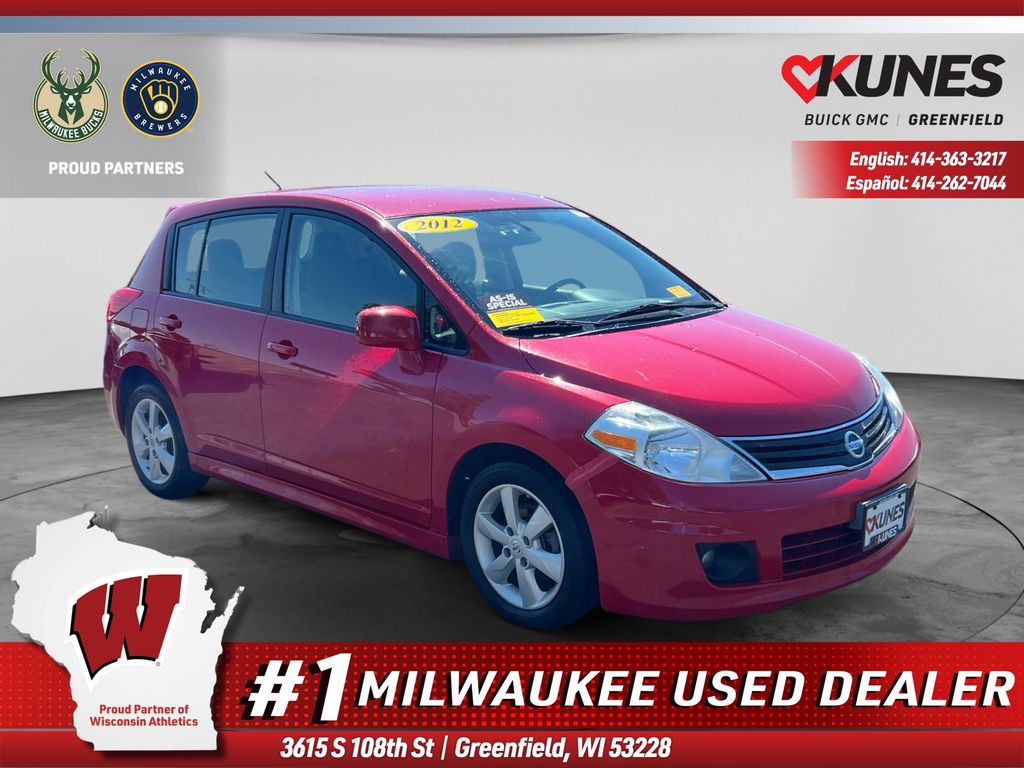 Red Alert Metallic 2012 Nissan Versa Hatchback Front-Wheel Drive Continuously Variable Transmission
