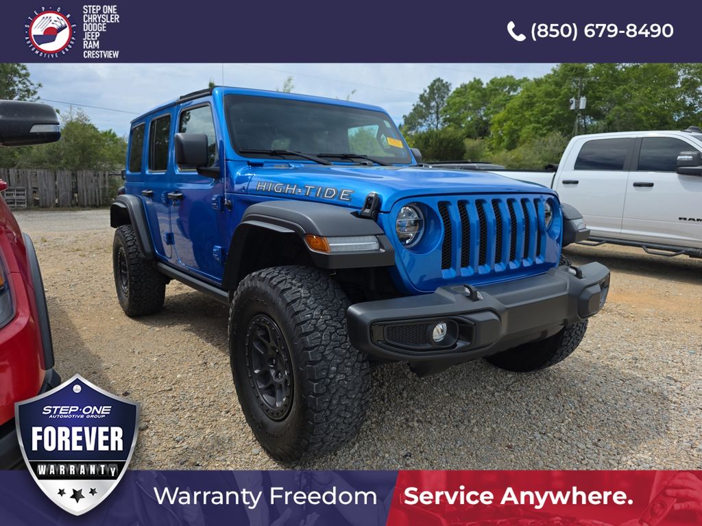 Hydro Blue Pearl Coat 2022 Jeep Wrangler Unlimited High Tide 4WD SUV / Crossover Four-Wheel Drive 8-Speed Automatic
