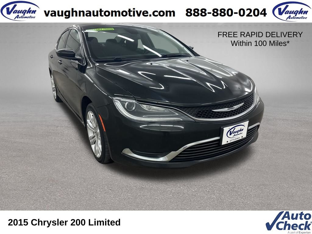 Black Clearcoat 2015 Chrysler 200 Limited Sedan FWD Sedan Front-Wheel Drive 9-Speed Automatic