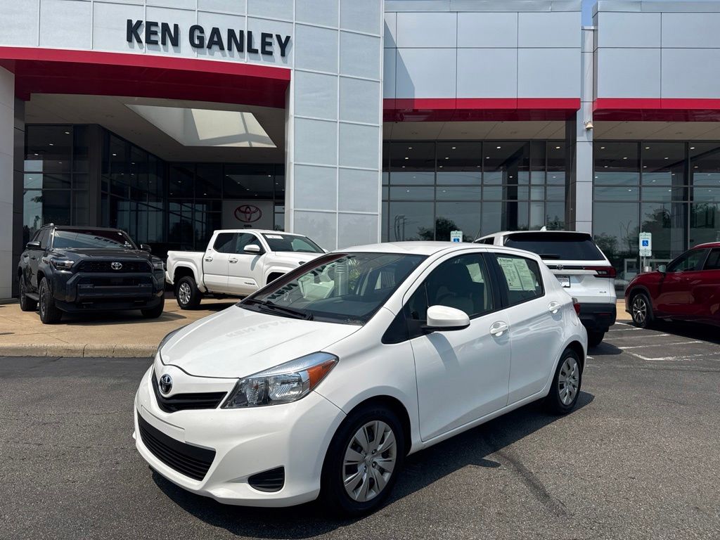 Super White 2012 Toyota Yaris Hatchback Front-Wheel Drive 4-Speed Automatic Overdrive