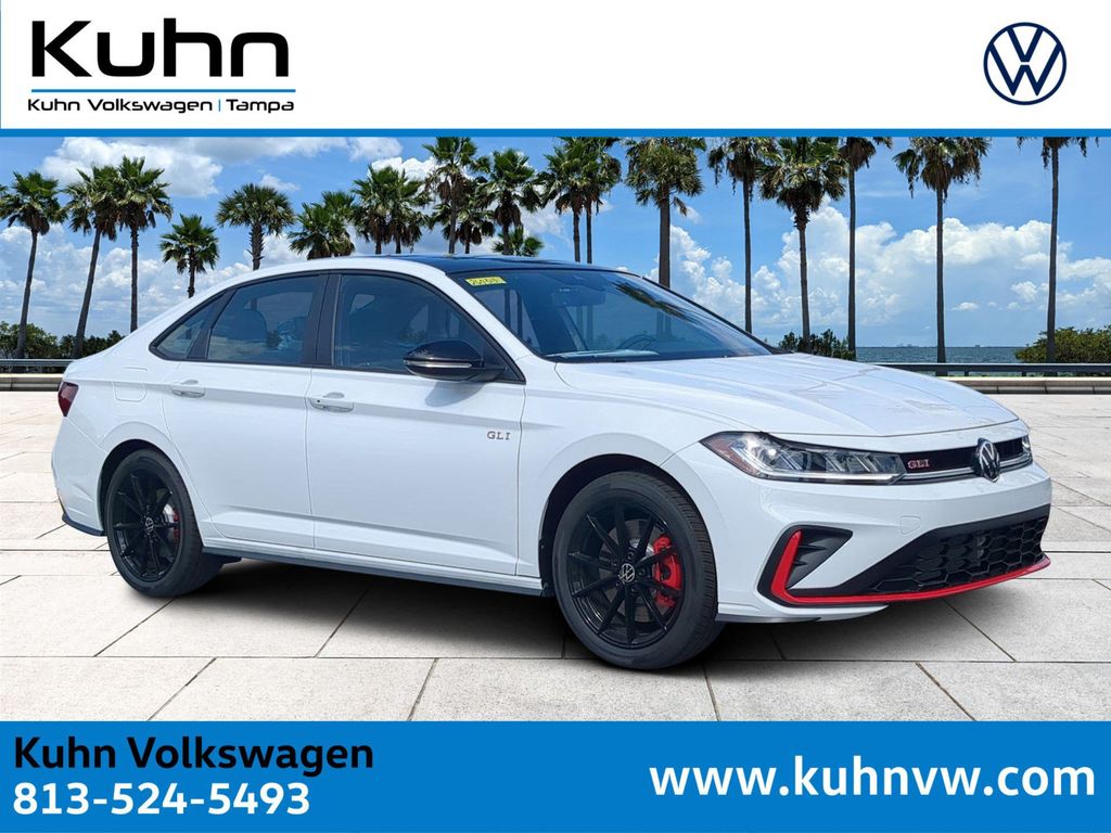 Pure White w/Deep Blk Rf 2026 Volkswagen Jetta GLI Autobahn FWD Sedan Front-Wheel Drive 7-Speed Dual Clutch