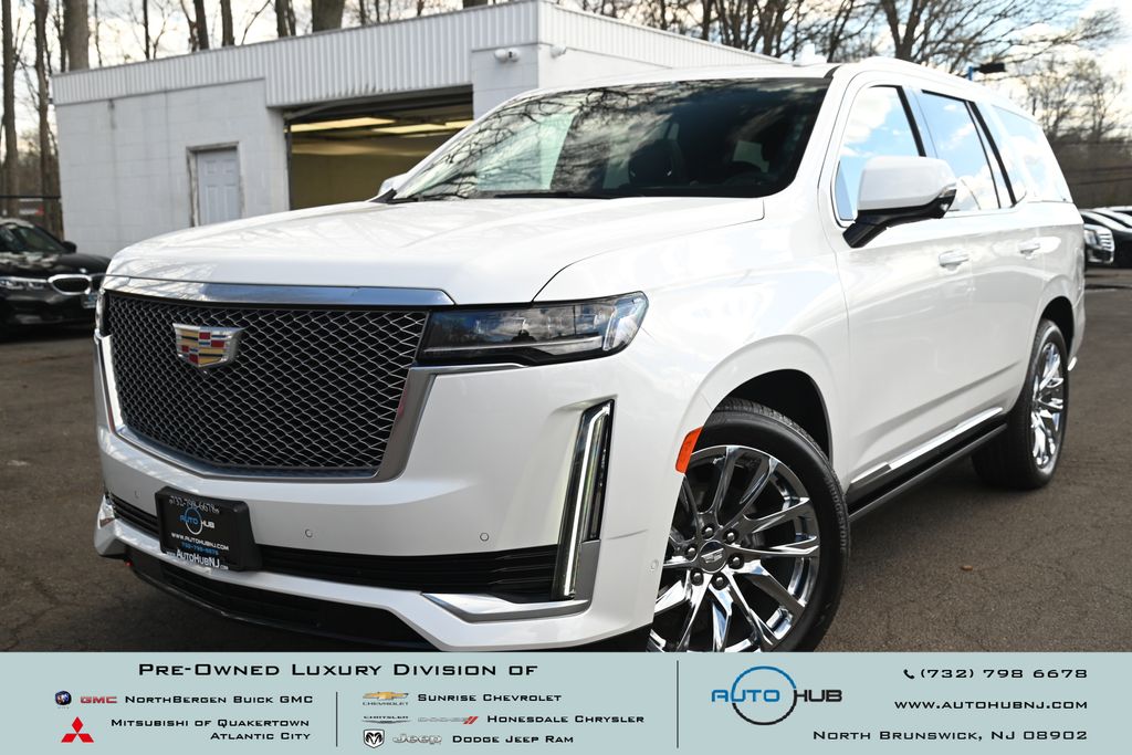 Crystal White Tricoat 2021 Cadillac Escalade Premium Luxury 4WD SUV / Crossover Four-Wheel Drive