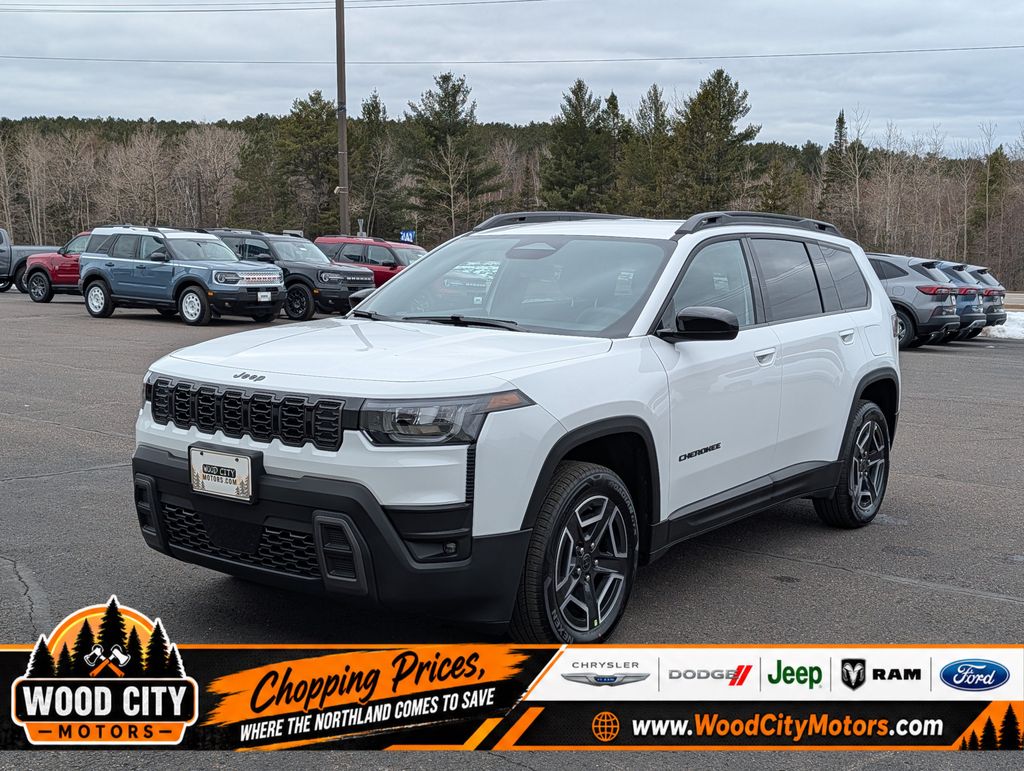 Bright White Clearcoat 2026 Jeep Cherokee SUV / Crossover Four-Wheel Drive Continuously Variable Transmission