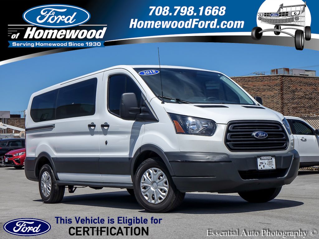 Oxford White 2018 Ford Transit Passenger Van Rear-Wheel Drive 6-Speed Automatic Overdrive