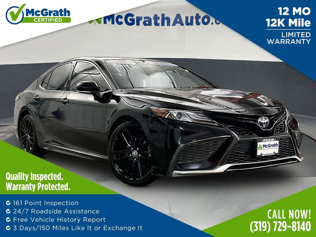 Midnight Black Metallic 2021 Toyota Camry Sedan Front-Wheel Drive 8-Speed Automatic