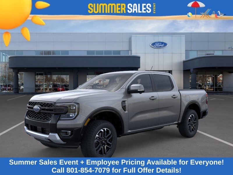Carbonized Gray Metallic 2025 Ford Ranger Lariat SuperCrew 4WD Pickup Truck Four-Wheel Drive Automatic