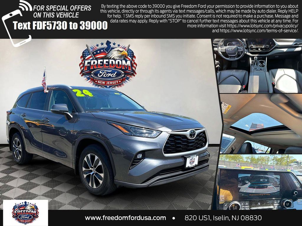 Magnetic Gray Metallic 2024 Toyota Highlander SUV / Crossover All-Wheel Drive 8-Speed Automatic