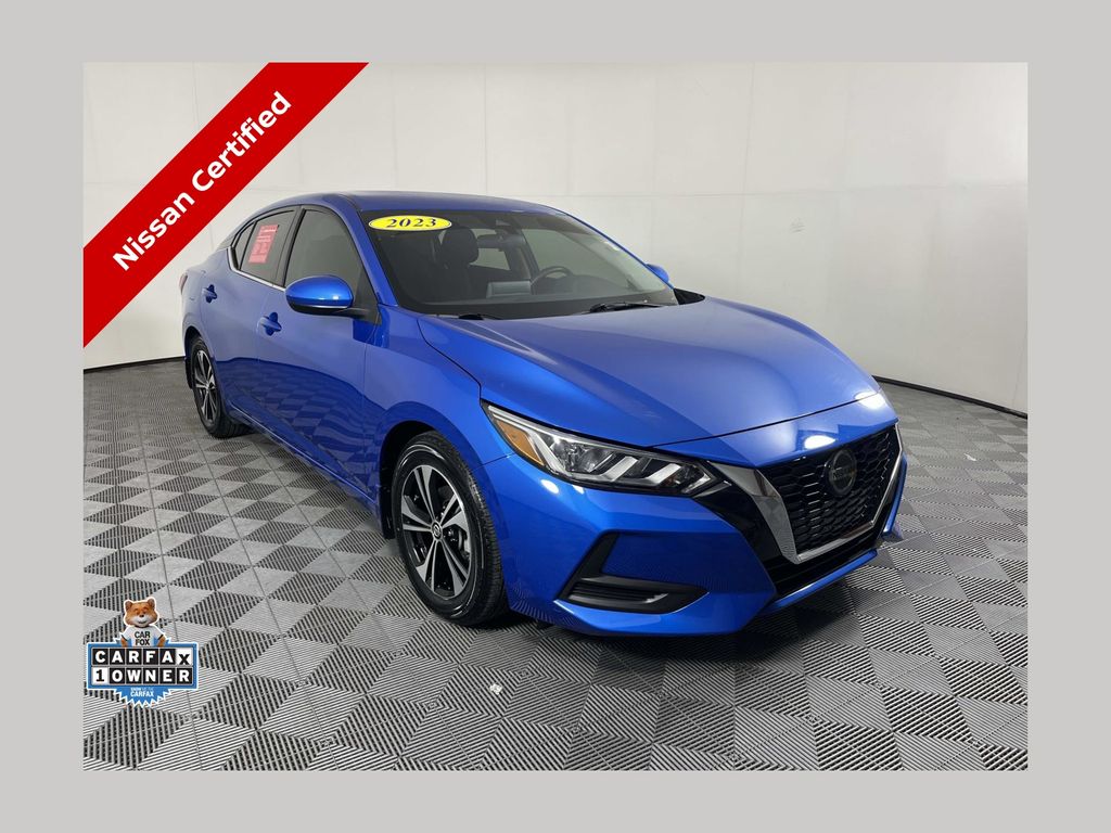 Electric Blue Metallic 2023 Nissan Sentra Sedan Front-Wheel Drive Continuously Variable Transmission