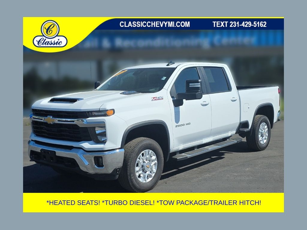 Summit White 2025 Chevrolet Silverado 2500HD Pickup Truck Four-Wheel Drive Automatic