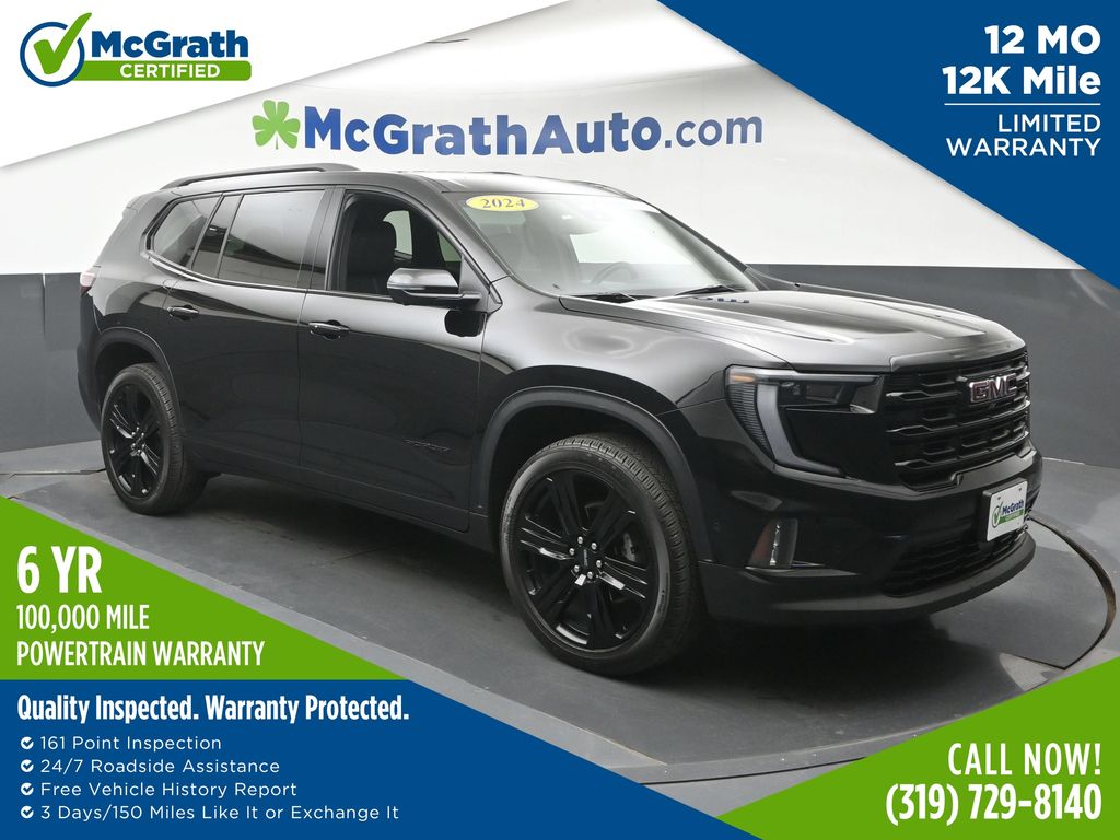 Black (Ebony Twilight Metallic) 2024 GMC Acadia SUV / Crossover Four-Wheel Drive 8-Speed Automatic