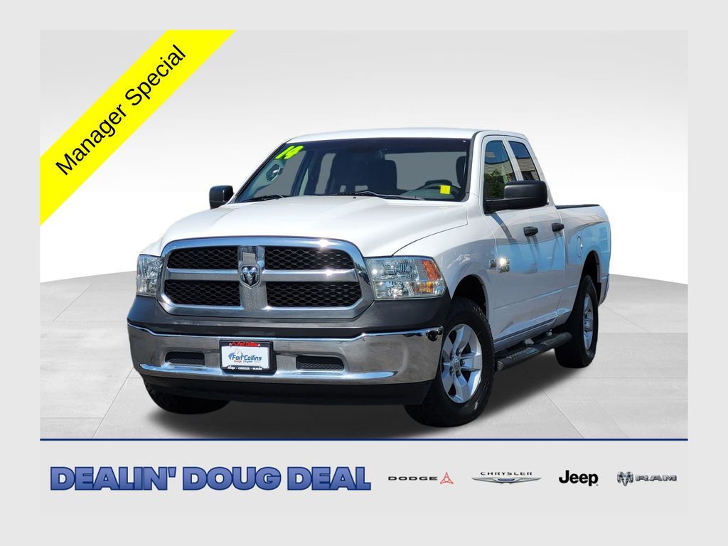 Bright White Clearcoat 2014 RAM 1500 Pickup Truck Four-Wheel Drive 6-Speed Automatic