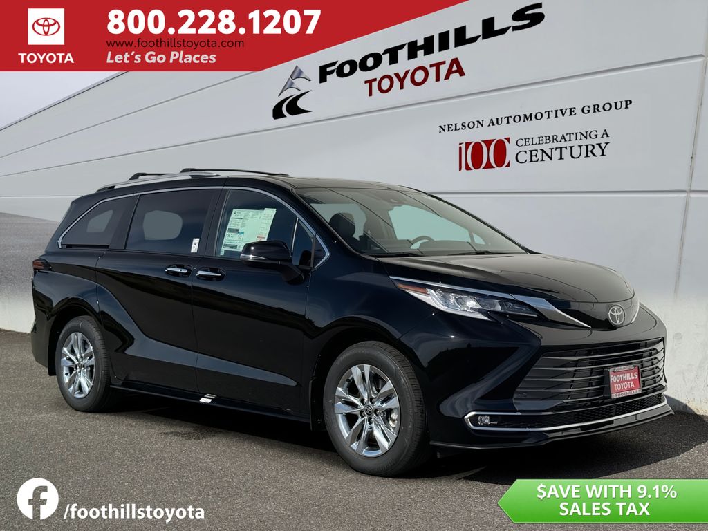 Black 2026 Toyota Sienna Minivan All-Wheel Drive Continuously Variable Transmission