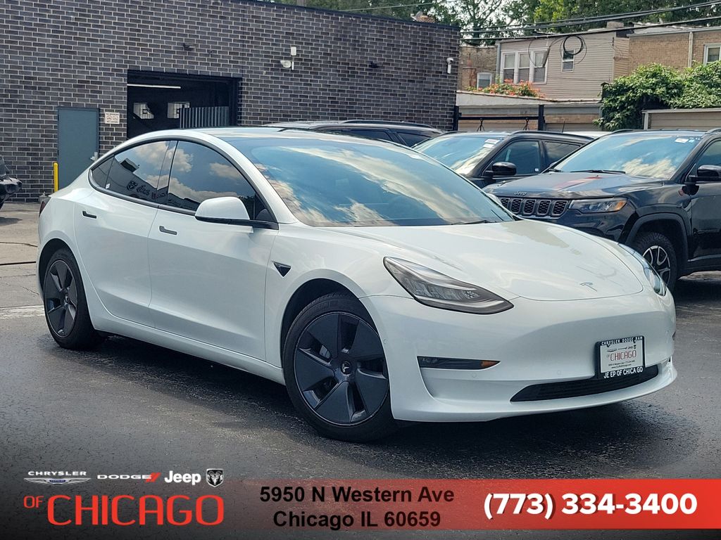 Pearl White Multi-Coat 2022 Tesla Model 3 Sedan All-Wheel Drive 1-Speed Automatic