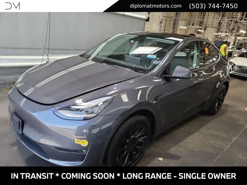Gray 2021 Tesla Model Y SUV / Crossover All-Wheel Drive 1-Speed Automatic