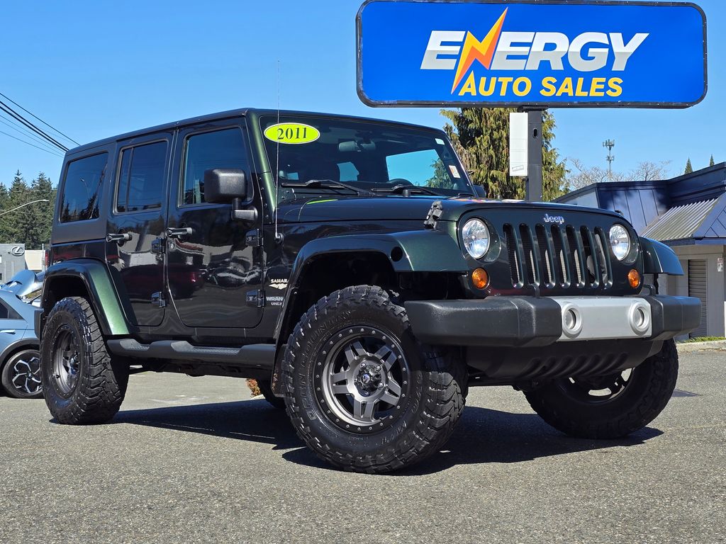 Natural Green Pearlcoat 2011 Jeep Wrangler Unlimited Sahara 4WD SUV / Crossover Four-Wheel Drive 4-Speed Automatic