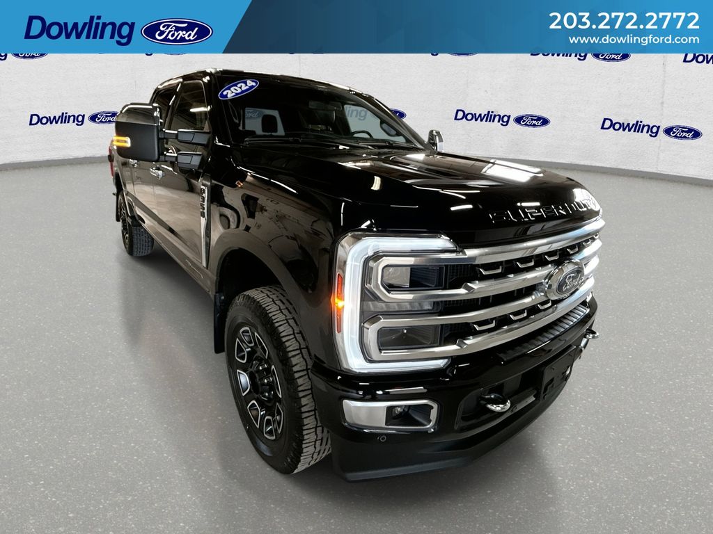 Black Metallic 2024 Ford F-350 Super Duty Platinum Crew Cab 4WD Pickup Truck Four-Wheel Drive Automatic