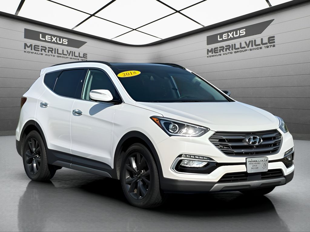 Pearl White 2018 Hyundai Santa Fe Sport 2.0T Ultimate AWD SUV / Crossover All-Wheel Drive 6-Speed Automatic