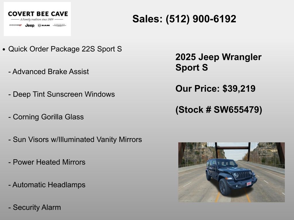 New Car 2025 Jeep Wrangler  For Sale Under $40,000 In Austin, Texas