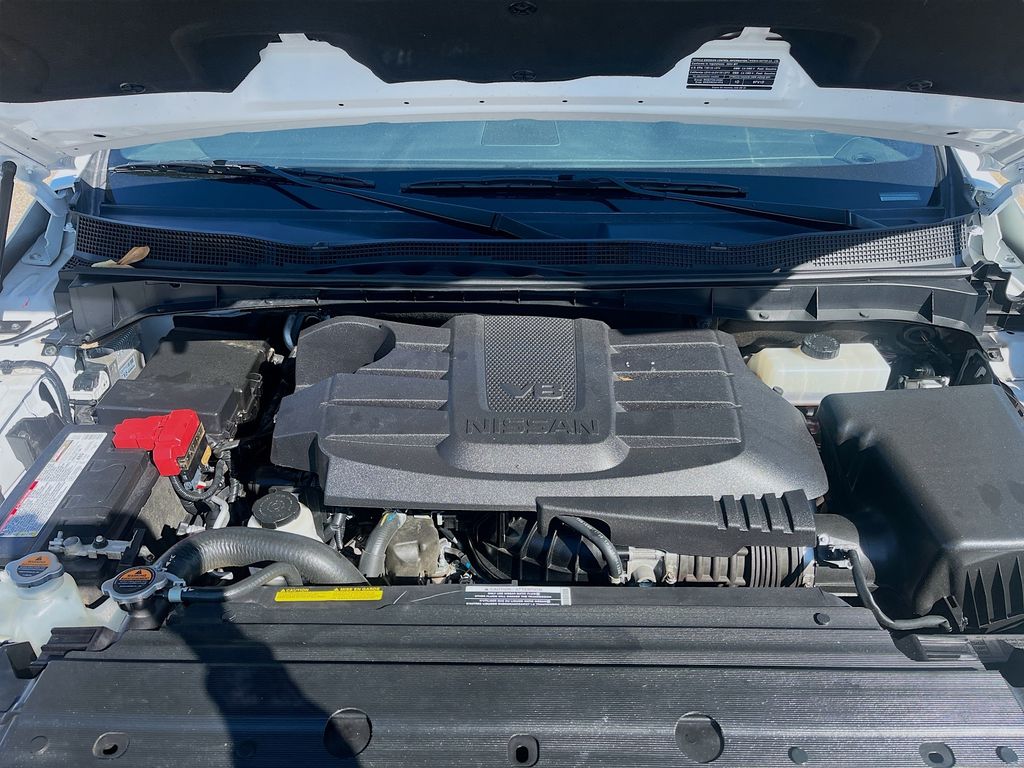 2024 Nissan Titan Platinum Reserve White at Bayshore Chrysler Jeep Dodge Ram