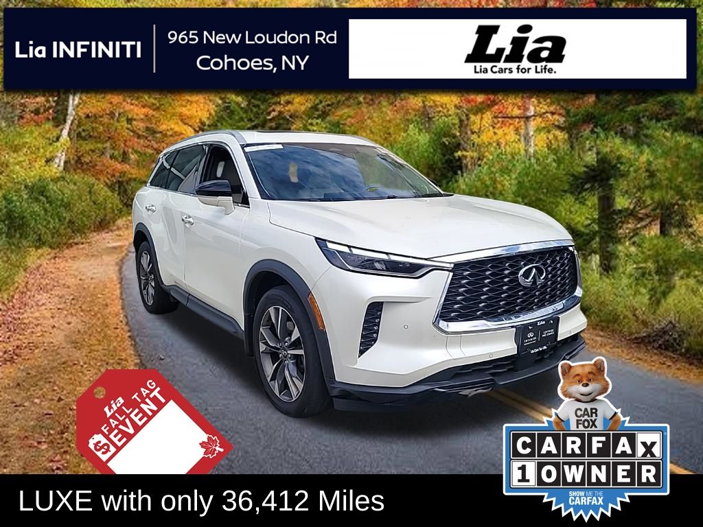 Majestic White 2023 INFINITI QX60 SUV / Crossover All-Wheel Drive 9-Speed Automatic