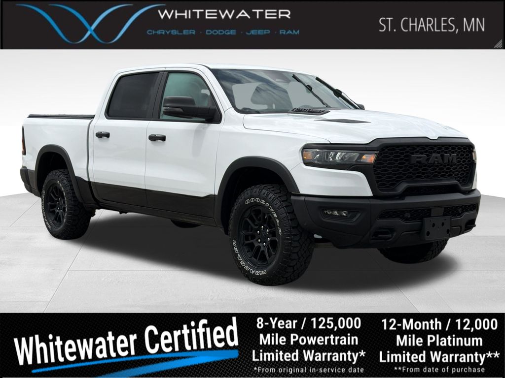 Bright White Clearcoat 2025 RAM 1500 Pickup Truck Four-Wheel Drive 8-Speed Automatic