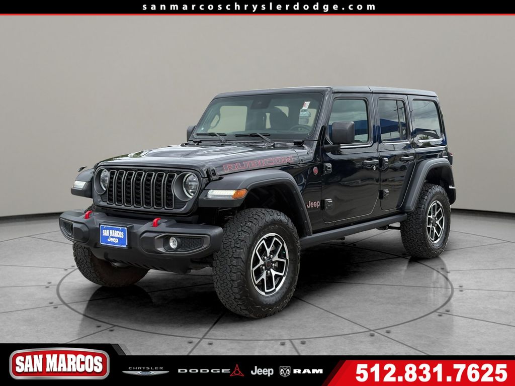 Black Clearcoat 2025 Jeep Wrangler Rubicon 4-Door 4WD SUV / Crossover Four-Wheel Drive 8-Speed Automatic