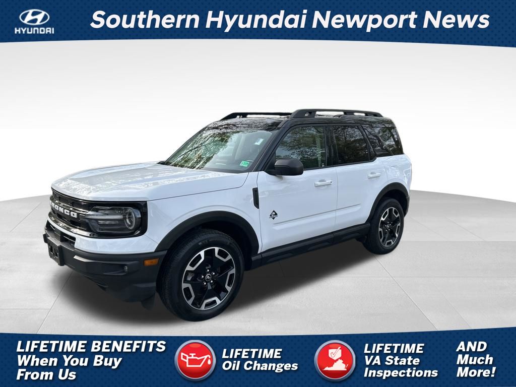 Oxford White 2023 Ford Bronco Sport Outer Banks AWD SUV / Crossover All-Wheel Drive 8-Speed Automatic