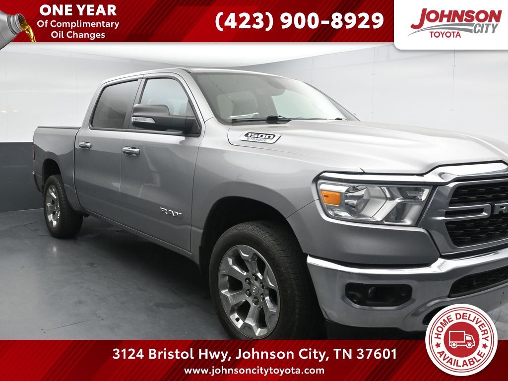 Billet Silver Metallic Clearcoat 2022 RAM 1500 Big Horn Crew Cab 4WD Pickup Truck Four-Wheel Drive 8-Speed Automatic