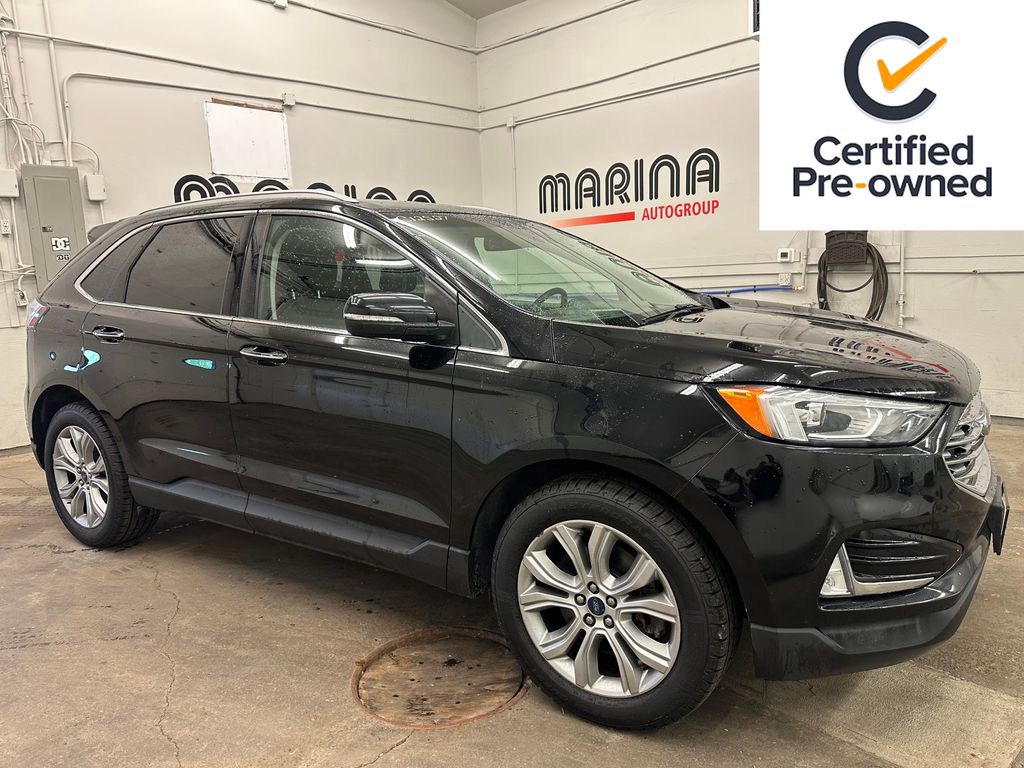 Agate Black Metallic 2019 Ford Edge Titanium AWD SUV / Crossover All-Wheel Drive 8-Speed Automatic