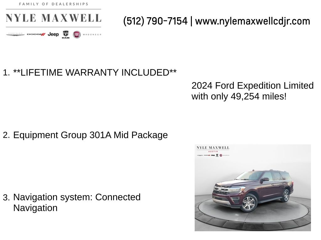 Used Car 2024 Ford Expedition  Limited For Sale Under $50,000 In Austin, Texas