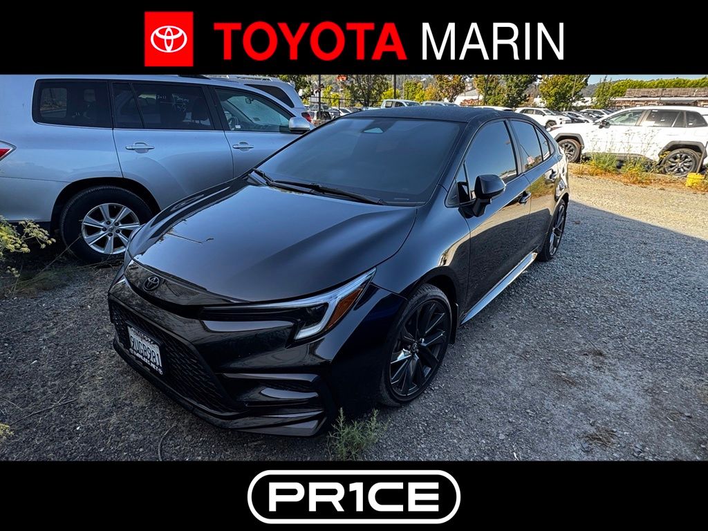 Midnight Black Metallic 2025 Toyota Corolla Sedan Front-Wheel Drive Continuously Variable Transmission