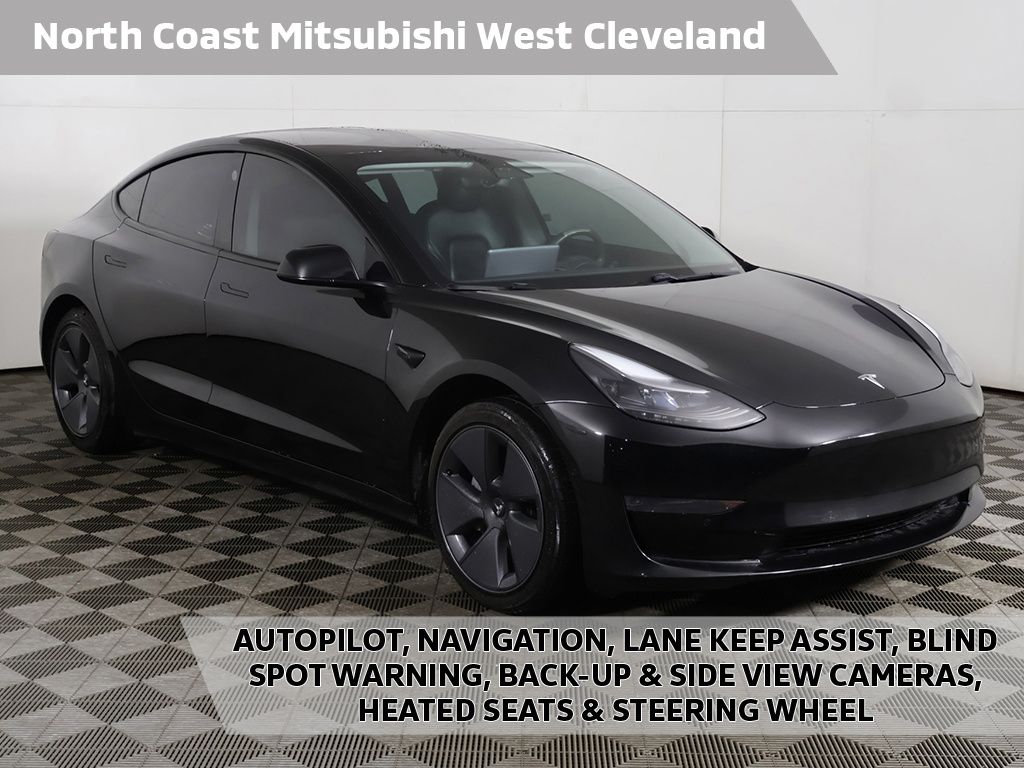 Solid Black 2021 Tesla Model 3 Standard Range Plus RWD Sedan Rear-Wheel Drive 1-Speed Automatic