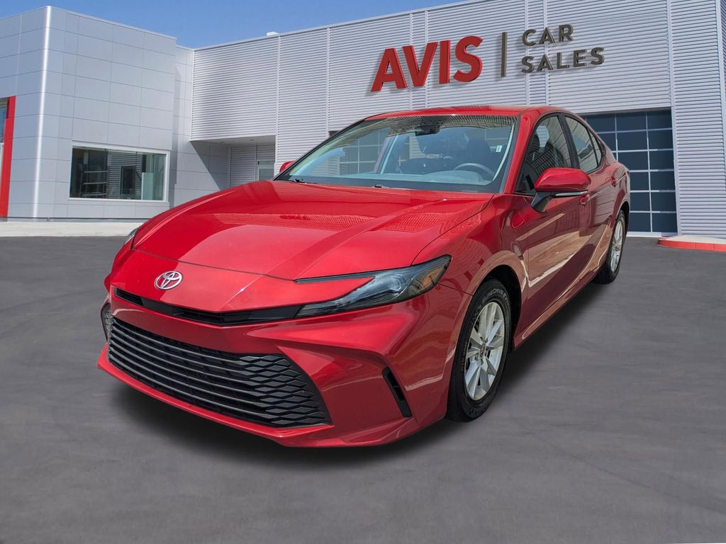 Supersonic Red 2025 Toyota Camry LE FWD Sedan Front-Wheel Drive Continuously Variable Transmission