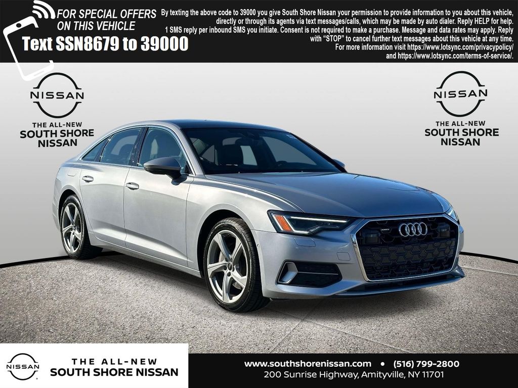 Florett Silver Metallic 2024 Audi A6 quattro Premium Plus 45 TFSI Sedan All-Wheel Drive 7-Speed Automatic