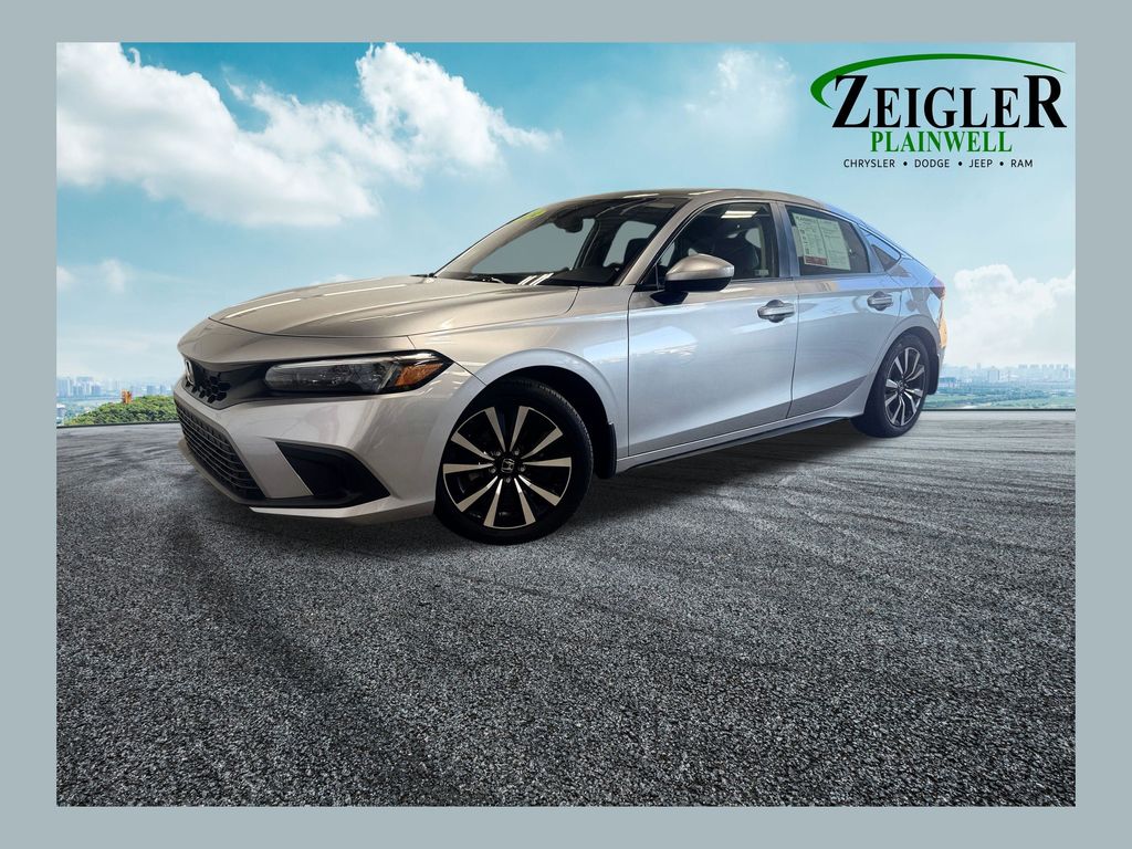 Silver 2024 Honda Civic Hatchback Hatchback Front-Wheel Drive Continuously Variable Transmission