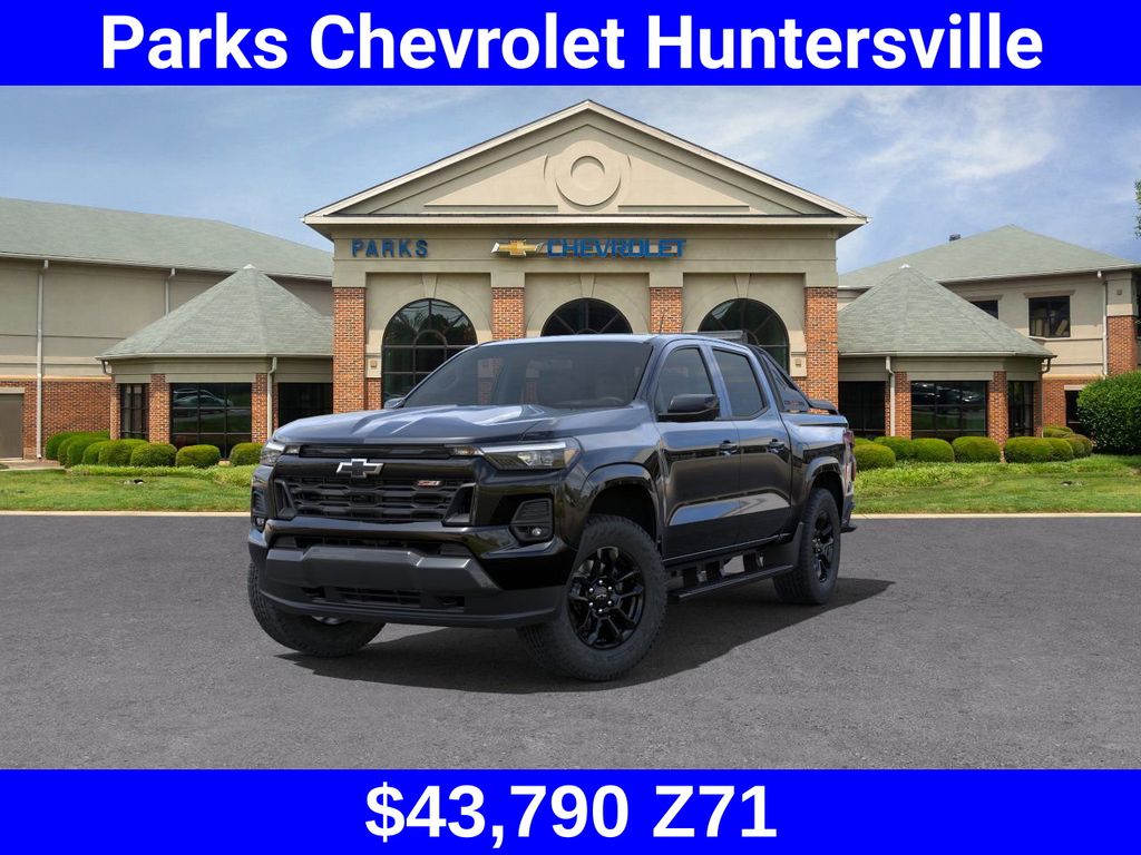Black 2025 Chevrolet Colorado Z71 Crew Cab 4WD Pickup Truck Four-Wheel Drive 8-Speed Automatic