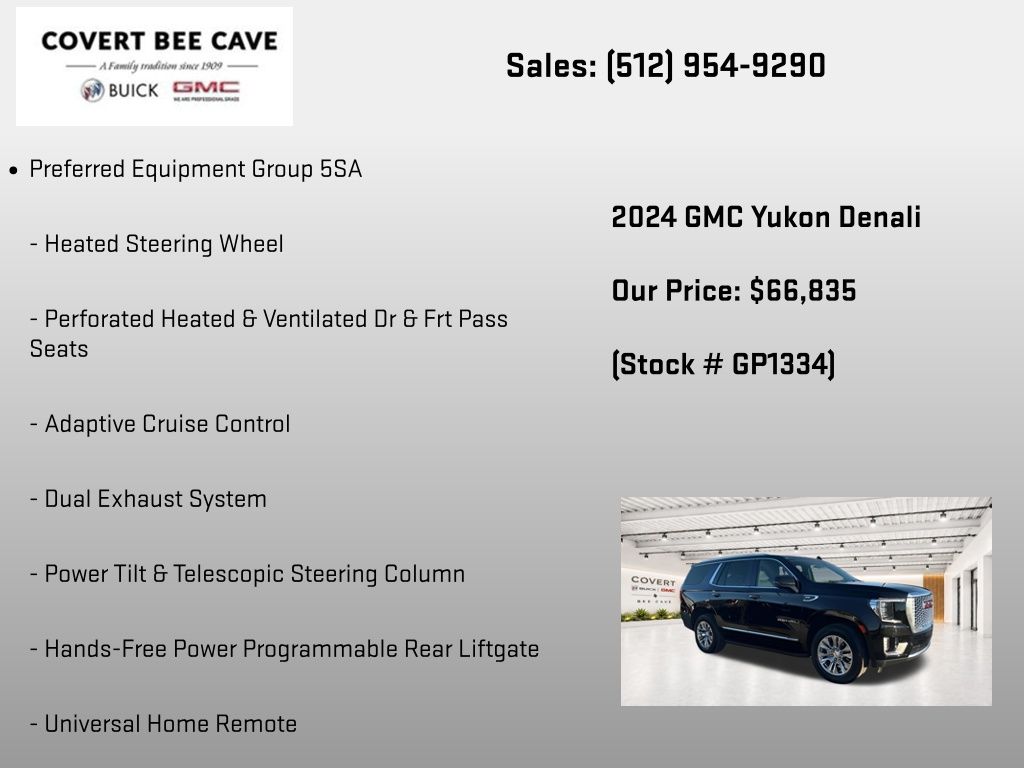 Used Car 2024 Gmc Yukon  Denali For Sale Under $70,000 In Austin, Texas
