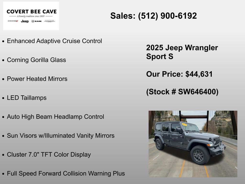 New Car 2025 Jeep Wrangler  For Sale Under $50,000 In Austin, Texas