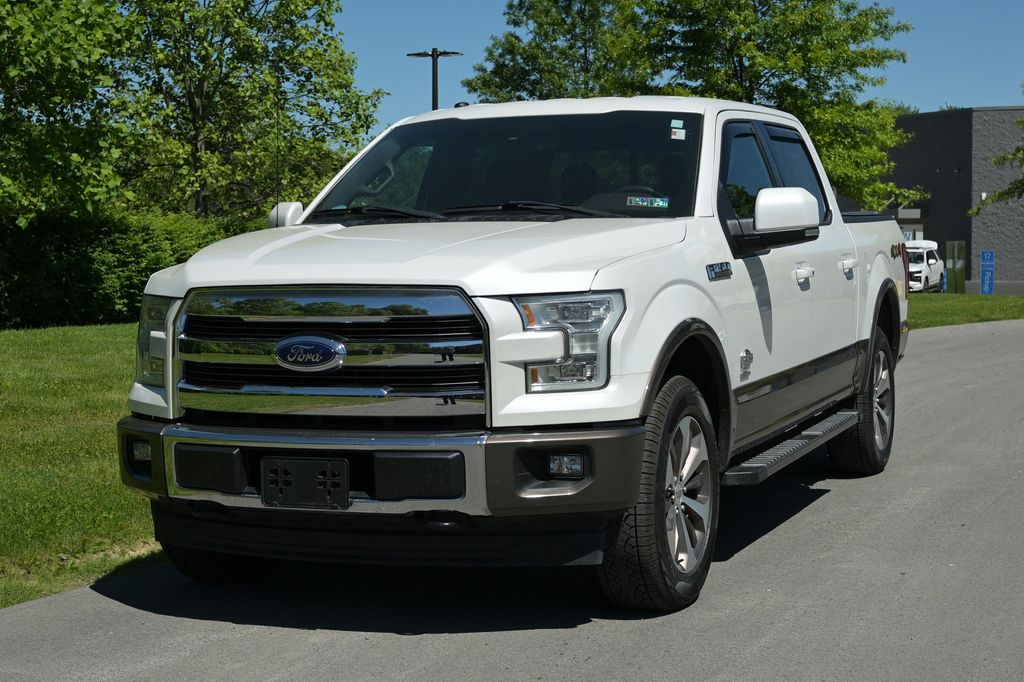 White Platinum 2017 Ford F-150 Pickup Truck Four-Wheel Drive Automatic