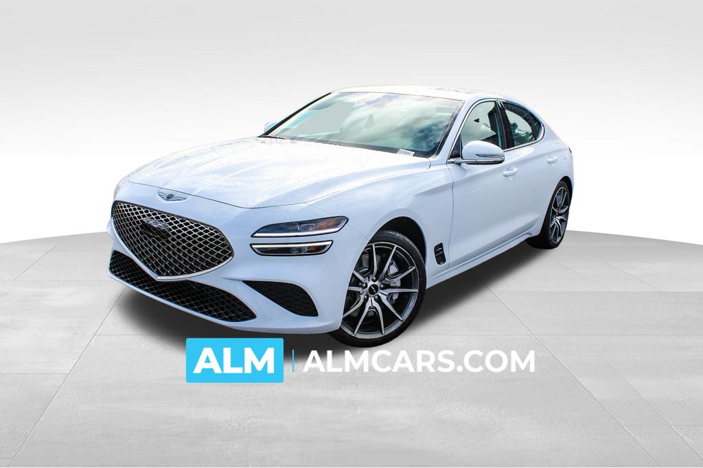 Alta White 2025 Genesis G70 2.5T Standard RWD Sedan Rear-Wheel Drive 8-Speed Automatic