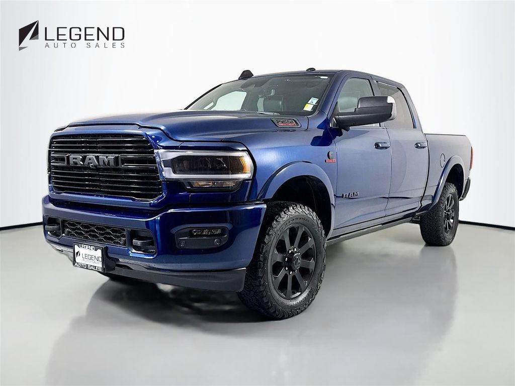 Patriot Blue Pearlcoat 2021 RAM 3500 Laramie Crew Cab 4WD Pickup Truck Four-Wheel Drive 6-Speed Automatic