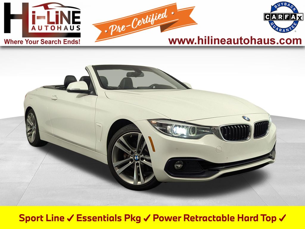 Alpine White 2018 BMW 4 Series Convertible Rear-Wheel Drive 8-Speed Automatic