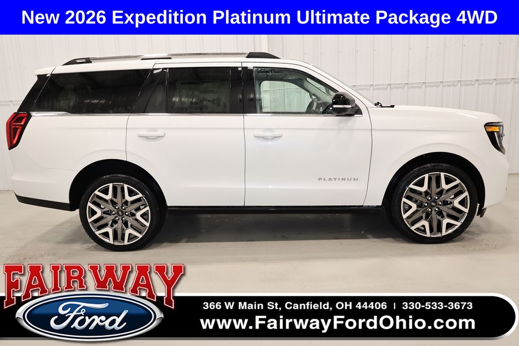 Star White Metallic Tri-Coat 2026 Ford Expedition Platinum 4WD SUV / Crossover Four-Wheel Drive Automatic